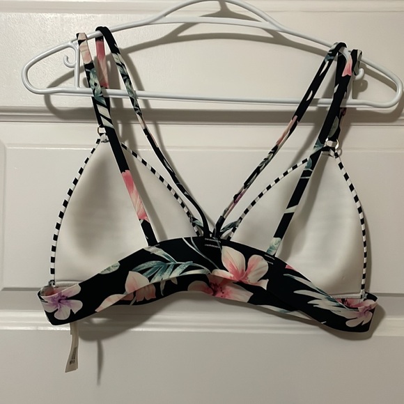 VICTORIA’S SECRET Bralette floral and stripe sz L - Picture 2 of 4